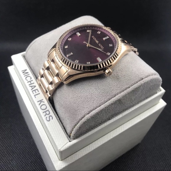 Michael Kors norie rose gold maroon watch - Picture 5 of 8